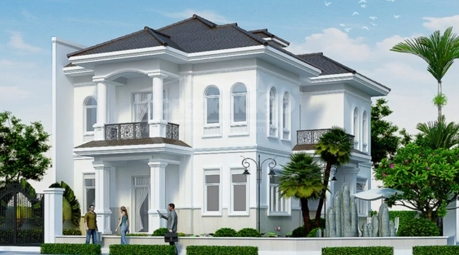 Những mẫu nhà phố sơn màu trắng sứ sang trọng, đẹp hút mắt - Totopaint.com